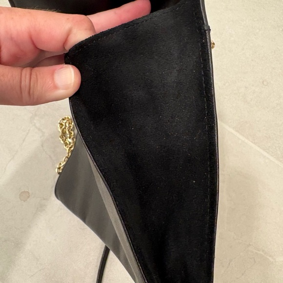 Lancaster Paris Black Leather Convertible Envelope Clutch - Picture 10 of 10